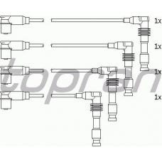 206 242 TOPRAN Комплект проводов зажигания