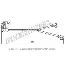 SU.170K TRUSTING Сигнализатор, износ тормозных колодок