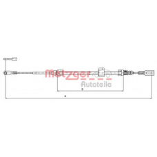 10.9881 METZGER Трос, стояночная тормозная система