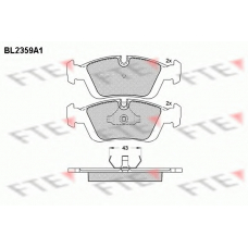 BL2359A1 FTE Комплект тормозных колодок, дисковый тормоз
