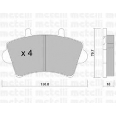 22-0545-0 METELLI Комплект тормозных колодок, дисковый тормоз