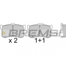 BP2372 BREMSI Комплект тормозных колодок, дисковый тормоз