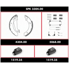 SPK 3304.00 ROADHOUSE Комплект тормозов, барабанный тормозной механизм