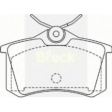 20961 00 704 00 BRECK Комплект тормозных колодок, дисковый тормоз