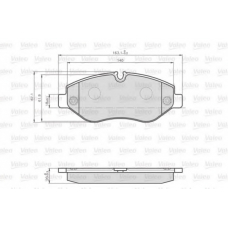 872192 VALEO Комплект тормозных колодок, дисковый тормоз