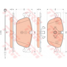 GDB1889 TRW Комплект тормозных колодок, дисковый тормоз