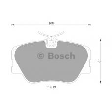 0 986 AB4 690 BOSCH Комплект тормозных колодок, дисковый тормоз