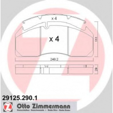 29125.290.1 ZIMMERMANN Комплект тормозных колодок, дисковый тормоз