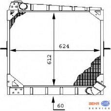 8MK 376 709-341 HELLA Радиатор, охлаждение двигателя