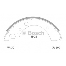 0 986 AB0 804 BOSCH Комплект тормозных колодок