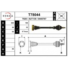 T78044 EAI Приводной вал