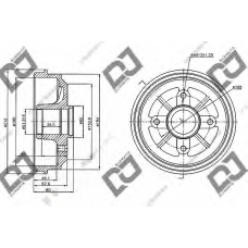 BR1017 DJ PARTS Тормозной барабан