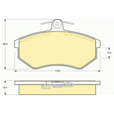 6108261 GIRLING Комплект тормозных колодок, дисковый тормоз