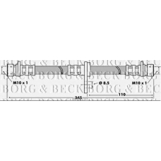 BBH6194 BORG & BECK Тормозной шланг