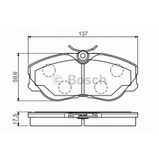 0 986 494 545 BOSCH Комплект тормозных колодок, дисковый тормоз