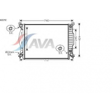 AI2242 AVA Радиатор, охлаждение двигателя