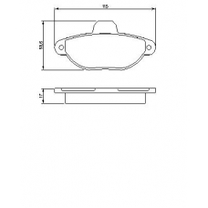 0 986 461 119 BOSCH Комплект тормозных колодок, дисковый тормоз