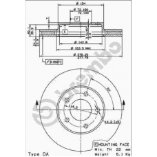 09.8953.10 BREMBO Тормозной диск