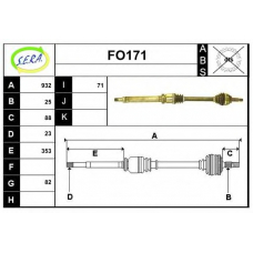 FO171 SERA Приводной вал