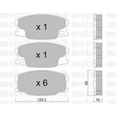 22-0622-0 METELLI Комплект тормозных колодок, дисковый тормоз