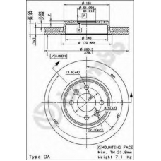 09.8137.21 BREMBO Тормозной диск