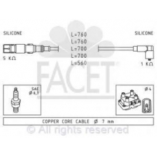 4.9570 FACET Ккомплект проводов зажигания