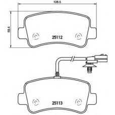 P 68 063 BREMBO Комплект тормозных колодок, дисковый тормоз