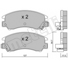 22-0241-0 METELLI Комплект тормозных колодок, дисковый тормоз