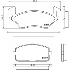 2139101 TEXTAR Комплект тормозных колодок, дисковый тормоз