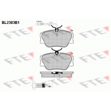BL2383B1 FTE Комплект тормозных колодок, дисковый тормоз