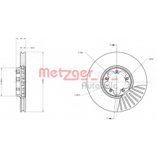 6110314 METZGER Тормозной диск