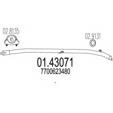 01.43071 MTS Труба выхлопного газа