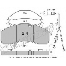 610.1W TRUSTING Комплект тормозных колодок, дисковый тормоз