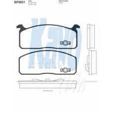 BP-9001 KAVO PARTS Комплект тормозных колодок, дисковый тормоз