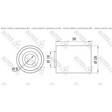 651397 AUTEX Паразитный / ведущий ролик, зубчатый ремень