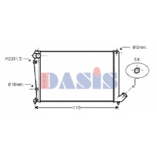 160280N AKS DASIS Радиатор, охлаждение двигателя