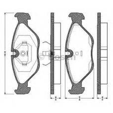 0 986 TB2 173 BOSCH Комплект тормозных колодок, дисковый тормоз