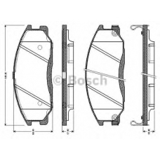 0 986 TB2 816 BOSCH Комплект тормозных колодок, дисковый тормоз