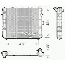 DRM20075 DENSO Радиатор, охлаждение двигателя