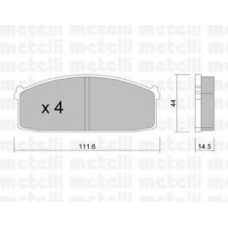22-0245-0 METELLI Комплект тормозных колодок, дисковый тормоз