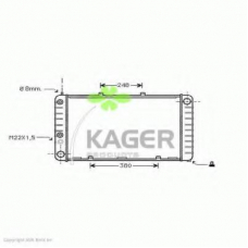 31-1602 KAGER Радиатор, охлаждение двигателя