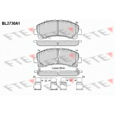 BL2730A1 FTE Комплект тормозных колодок, дисковый тормоз