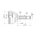 CVJ5391.10 OPEN PARTS Шарнирный комплект, приводной вал