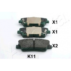 51-0K-K11 Ashika Комплект тормозных колодок, дисковый тормоз