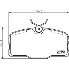 8DB 355 007-601 HELLA PAGID Комплект тормозных колодок, дисковый тормоз