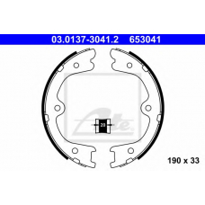 03.0137-3041.2 ATE Комплект тормозных колодок, стояночная тормозная с