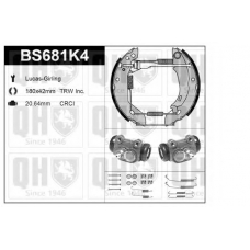 BS681K4 QUINTON HAZELL Комплект тормозов, барабанный тормозной механизм