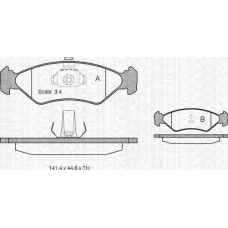 8110 10505 TRIDON Brake pads - front