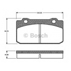 0 986 TB2 558 BOSCH Комплект тормозных колодок, дисковый тормоз