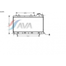 SU2045 AVA Радиатор, охлаждение двигателя
